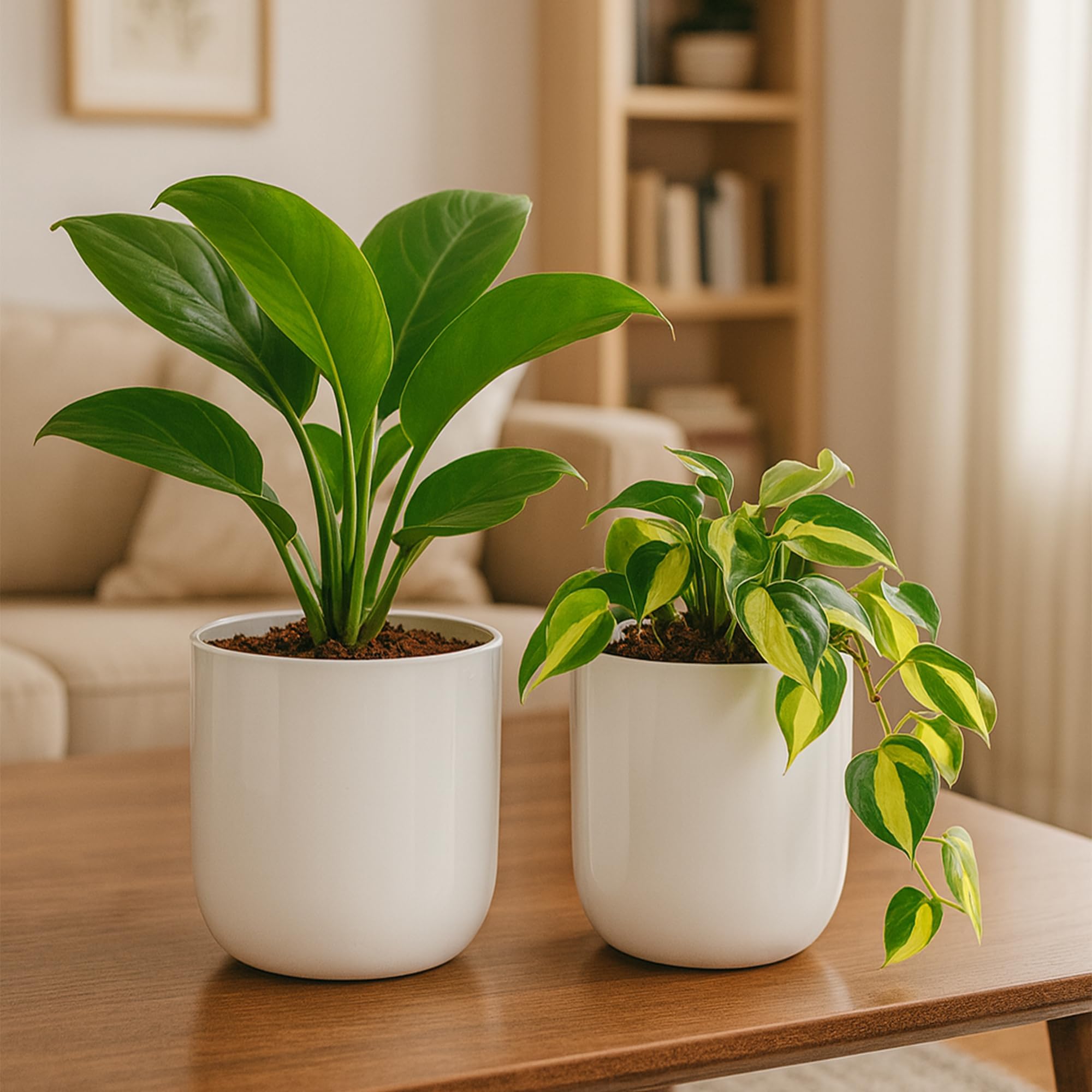Metallic Miniature Planters - Gold Set of 2 -14