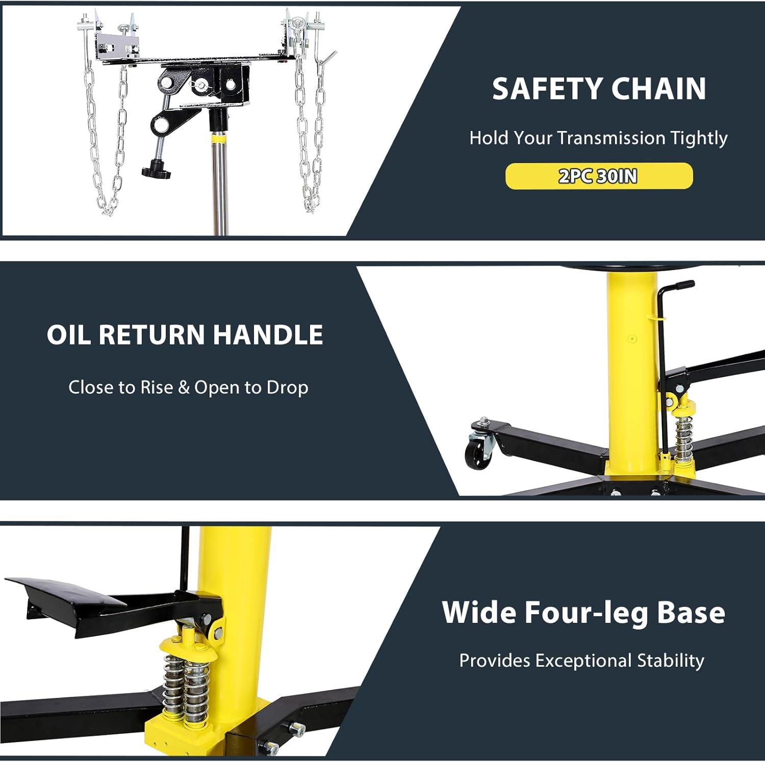 Transmission Jack: Hydraulic Telescopic Transmission Jack 1660 lbs/ 0.75 Ton Capacity with 32" - 70" Adjustable Height Telescoping Transmission Hydraulic with 360° Swivel Wheels Lift Hoist for Car