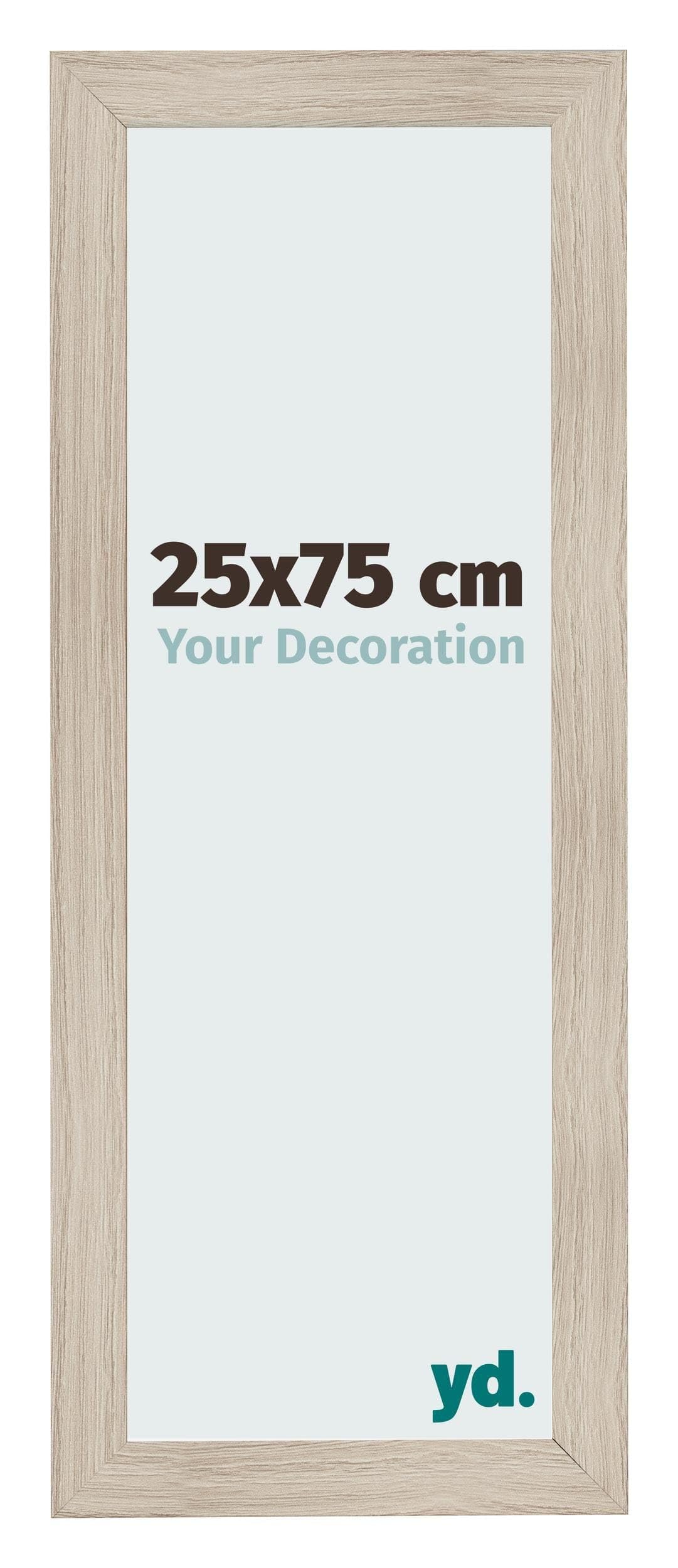 Your Decoration - Picture Frame 25x75 cm - Oak Light - Decorative Wall Frame in wood with Antireflection - Frame 25x75 - Pisa