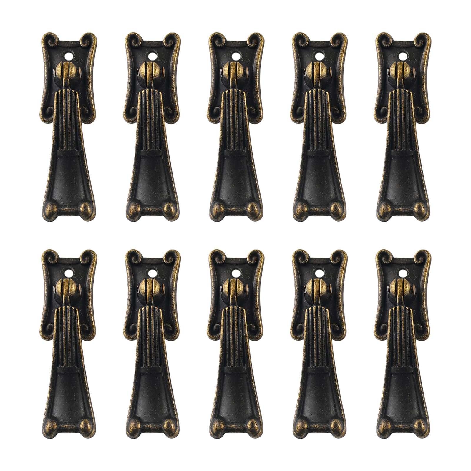 Fexxkg 10Pcs Retros Zincs Alloys Drawer Pull Single Hole Cabinet Handle Door Antique Knob For Furniture Hardwares Cabinet Knob Zincs Alloys