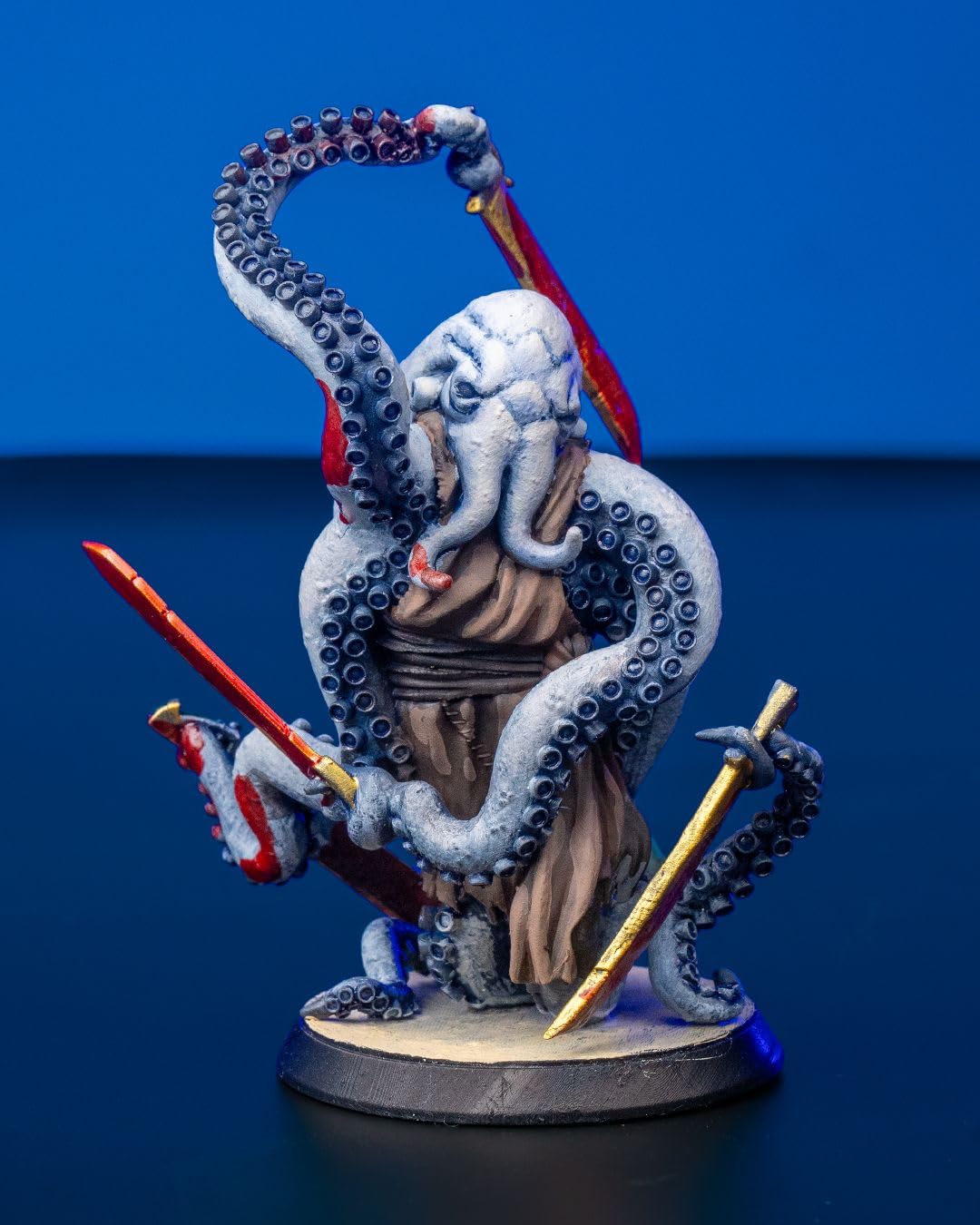 Octopus Master Swordsman DnD TTRPG miniature 45mm for 32 mm scale RPG Hero Character Sea Monster Dungeon Boss Warrior - Image 4