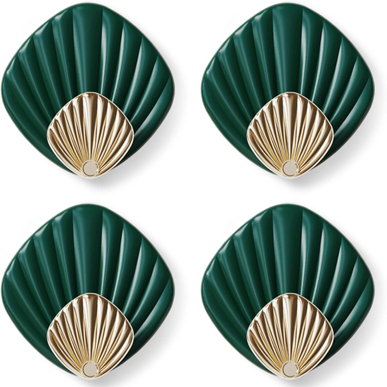 4 Pack Adhesive Hooks, Heavy Duty Decorative Wall Hooks for