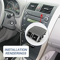 Vista 6 de Panel de ventilación de salida de aire acondicionado para tablero central compatible con Toyota Corolla 2008-2013 Reemplazo # 55663-02060