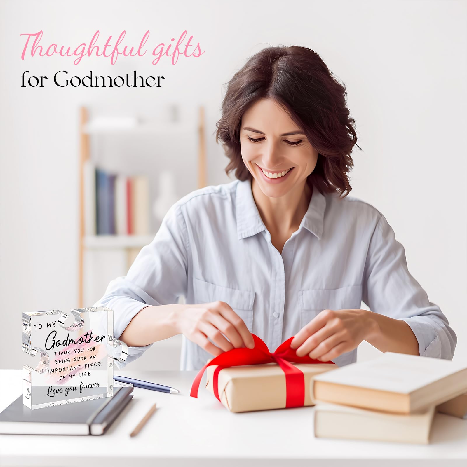 Godmother Gift from Godchild - Mothers Day Gifts for Godmother Proposal Gift Puzzle Piece God Mother Birthday Christmas Promoted to Godmother Gifts