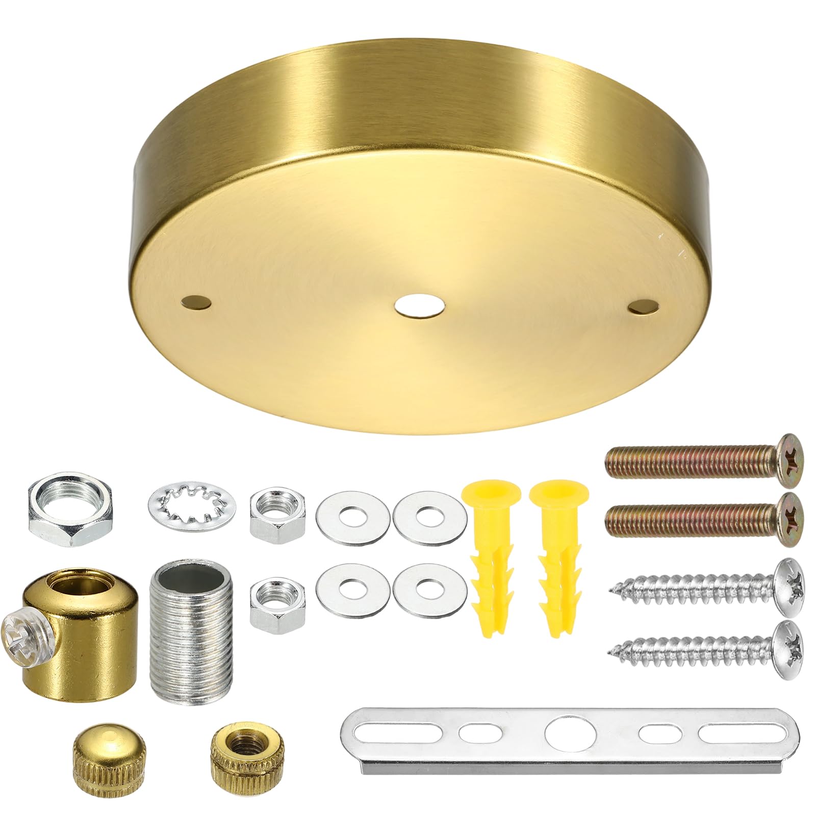 Base redonda de latón de 4.7 x 1 pulgadas en metal sólido de 0.6 mm para lámparas de dormitorio