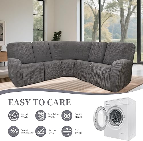 Miniatura 282 de Fundas 100% impermeables para sofá reclinable seccional, fundas para sofá reclinable en forma de L, funda para sofá seccional de esquina en forma de