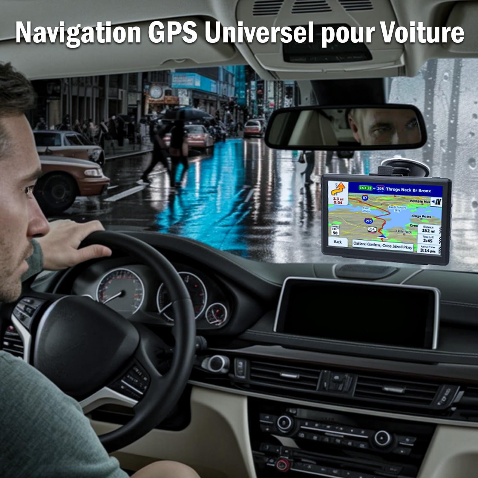 Riloer GPS Poids Lourds GPS Voiture 7 Pouces 2025 avec Cartes Europe à Vie Navigation Intelligente, Alerte Radar, Écran HD, Émetteur FM, Modes Auto Camion Camping-Car Changer de Langue Français