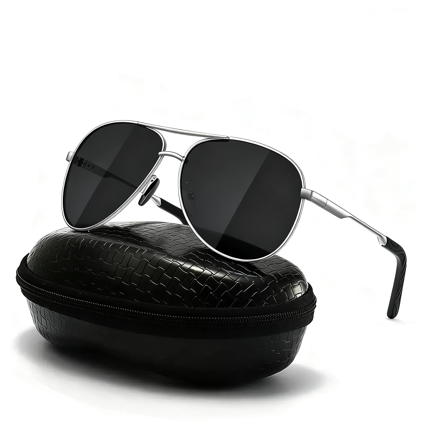 DXRPO Gafas de sol polarizadas para hombre, unisex, polarizadas, para exterior, vintage, marco de metal, UV400