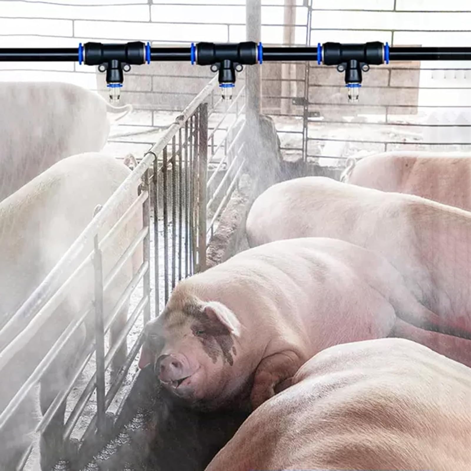 Irrigazione a Goccia Irrigazione a Nebulizzazione per Interni/Esterni per Aziende Agricole | Kit di Raffreddamento a Nebulizzazione Regolabile per Irrigazione, Ugelli per Irrigazione a Goccia per Grandi Superfici