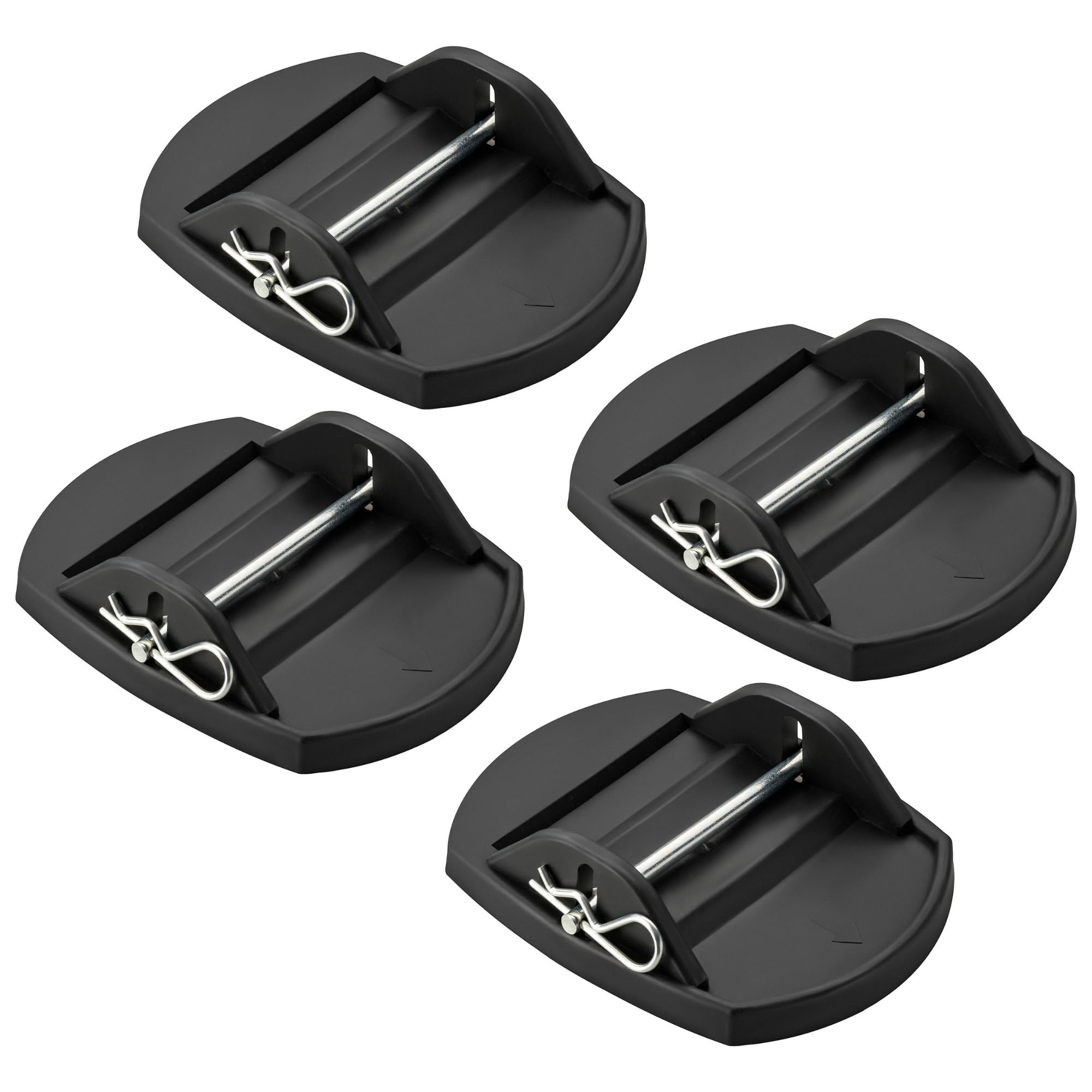 4x Stützplatten für Wohnwagen & Wohnmobil mit Metallstiften – Unterlegplatten für Caravan Stützen – Stützplatten Set 18x14 cm – Anti Einsinken Untergrund Stabilisator Camping Zubehör