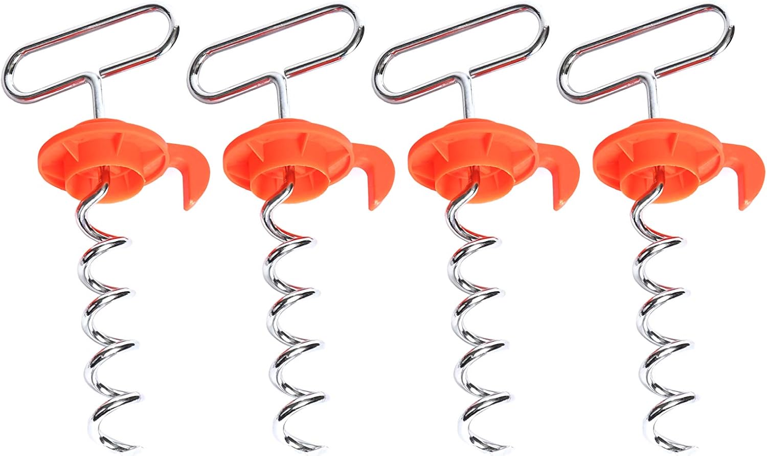IntelliLeash EZ-Tent-Stayk (4 Pack): Secure Stakes for Tents, Canopies, & More - No Hammer Needed!
