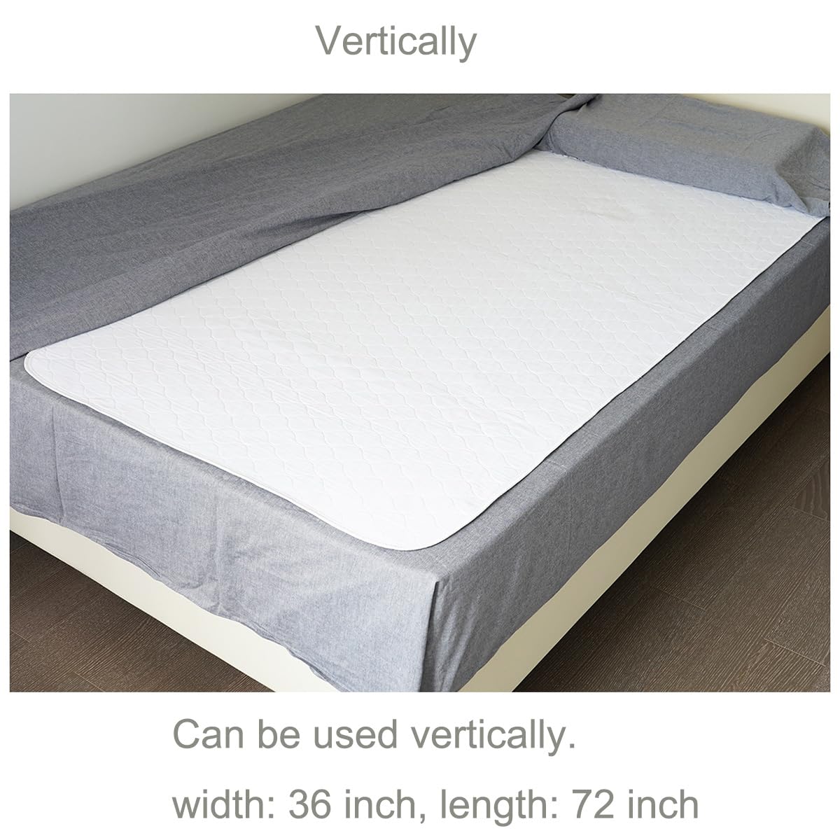 Almohadillas de cama reutilizables y lavables para cama King de 36 x 72 pulgadas, extra grandes, absorbentes e impermeables para adultos, personas mayores, mascotas