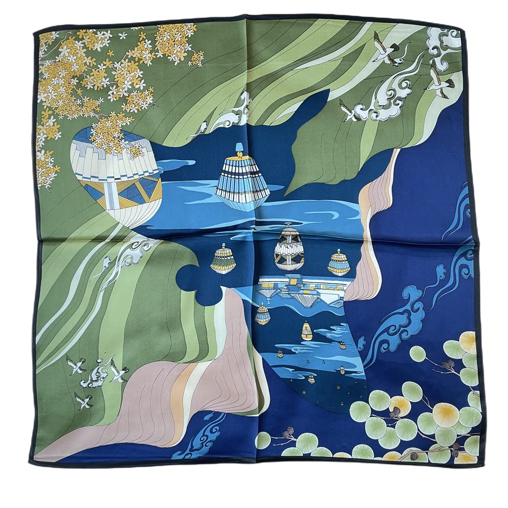 YOUNIMO bandana silk scarf 女士真丝围巾天然真丝气质花纹时尚百搭