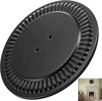 Replacement Furnace Flue Hole Cover 6719900 for 4" to 8" Chimney Flue Hole | Adjustable | Replacement Stove Pipe Flue Hole Cover for Wall Decor Covers The Flue - Black, Replace BM0026 BM0353