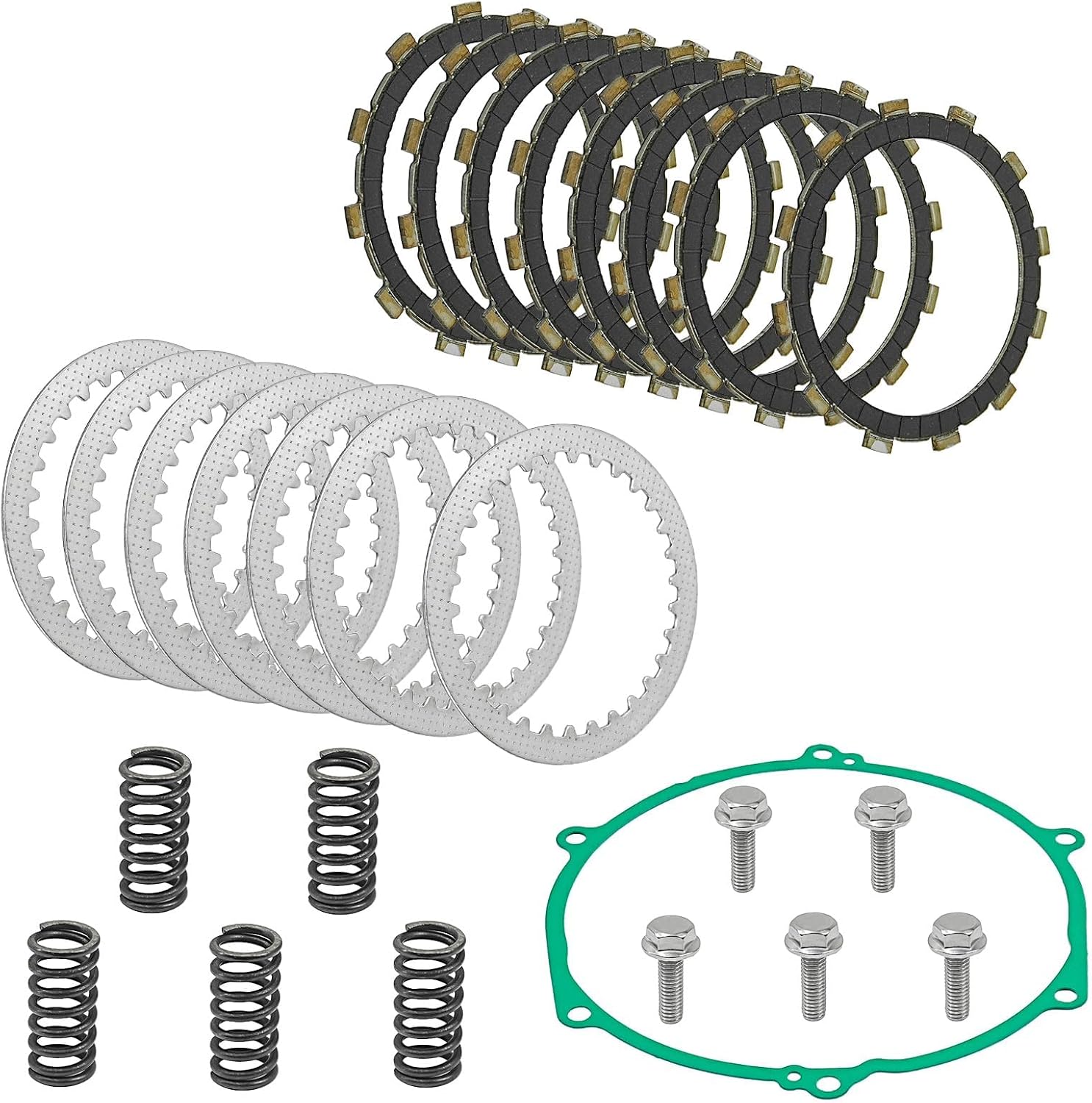 Clutch Kit & Friction Steel Plates & Gasket for Kawasaki KX250 KX 250 1992-2007 OEM# 13088-1105 13089-1066
