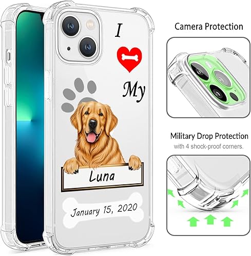 Miniatura 3 de Funda transparente personalizada con nombre de perro de montaña bernés para iPhone 15 14 Pro Max 13 12 11 Xs Max Xr SE3 8 7 6 Plus 11 Pro Mini, con