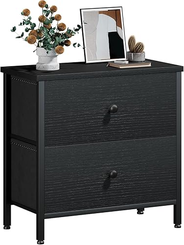 Miniatura 52 de BOLUO - Juego de 2 mesitas de noche, color blanco, juegos de mesita de noche y cómoda para dormitorio, mesa auxiliar con cajones de tela,