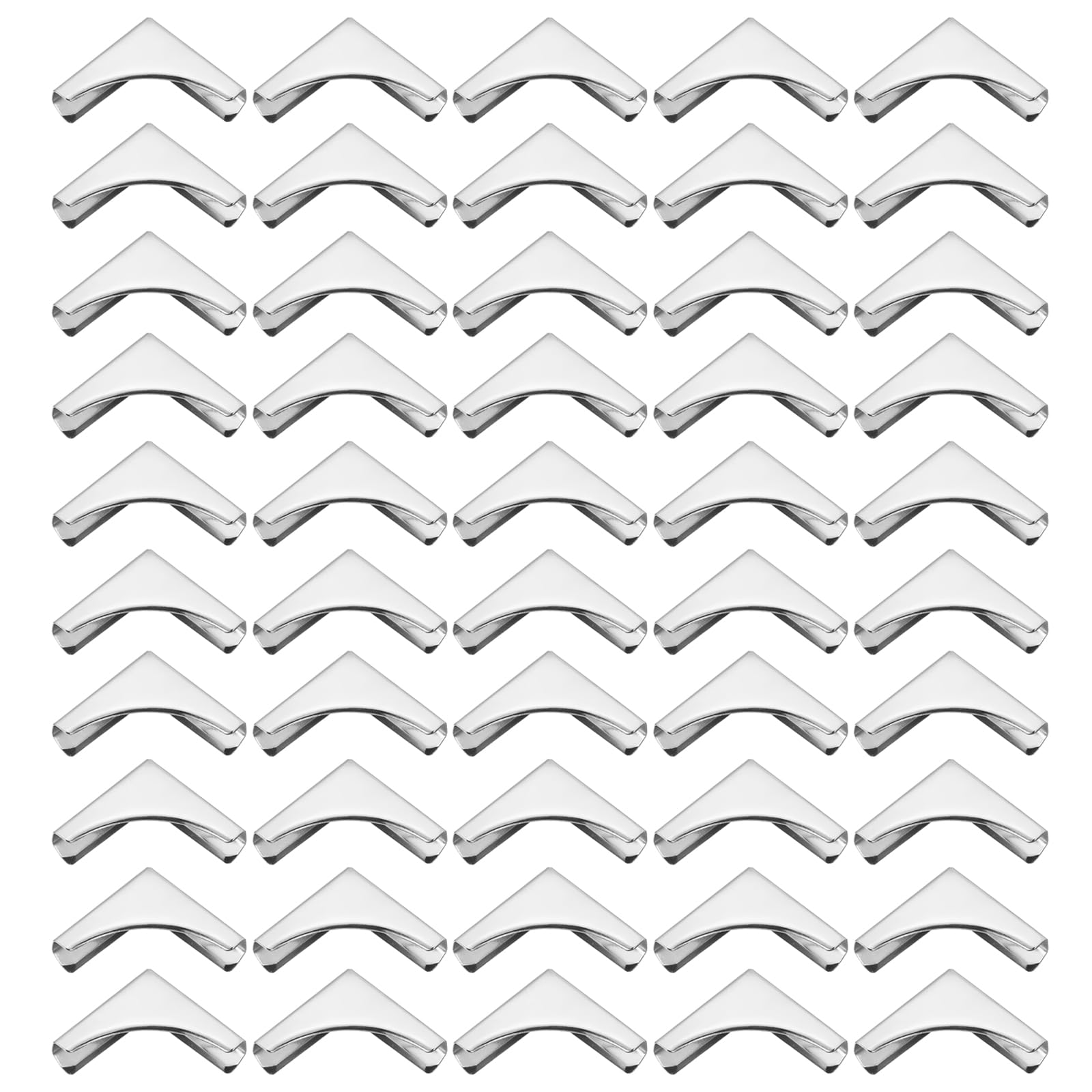 PATIKIL 22mm Metal Book Corners,100pcs Photo Corners Book Corners Protector Retro Metal Decorative for Crafting Scrapbook Photo Album Book Binding,Silver Tone