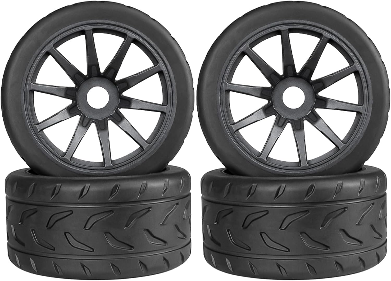 On Road Tire Tyre 17mm Wheel Rims for Arrma 1/7 Infraction Limitless Felony FS Racing Model GT RC Car Upgrade On Road Tyre 4Pcs One Set4 Big Black