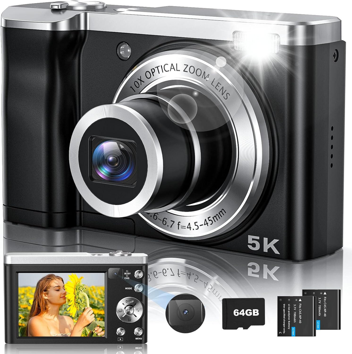 5K Digital Camera,10X Optical Zoom... 5K Digital Camera,10X Optical Zoom...