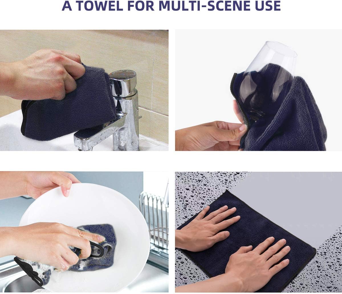 Wemk Microfiber Cleaning Cloth, Pack of 30 Microfiber Clothes, Super Absorbent, Ultra Soft, 290GSM, 9.3" x 13.2"