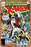 Letrero de metal vintage retro de X-Men Issue 109 Wolverine vs Weapon Alpha Guardian Comic Book Poster Home Bar Pub Garage Decor Gifts Home Wall Art Decor 8x12 Inch