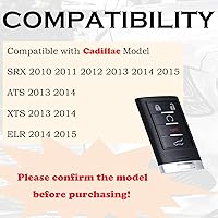 Vista 2 de SUPALAND Llavero de repuesto para Cadillac SRX 2010 2011 2012 2013 2014 2015 ATS XTS 2013-2014 ELR botón de arranque inteligente de proximidad sin