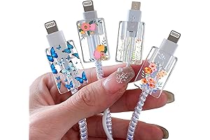 iPhone Cord Savers with Charming Floral Designs