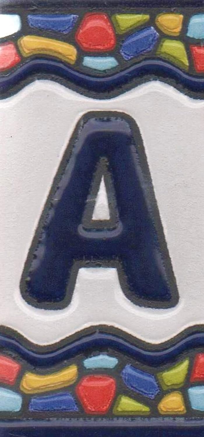 House Tile Numbers, Spanish Ceramic Numbers & Letters Tiles, Church