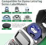 Compatible with Dymo Label Maker Refills 91331 White Plastic Tape 1/2" 12mm, Replace for Dymo LetraTag Refill for Label Maker Tape LT-100H LT-100T Plus LT-200B, QX50, 5-Pack