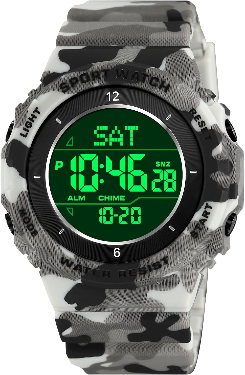 Mens Digital Watch, Sport Military Watches for Men Waterproof LED Screen Large Face Tactical Watch with Backlight Alarm Stopwatch Wrist Watch