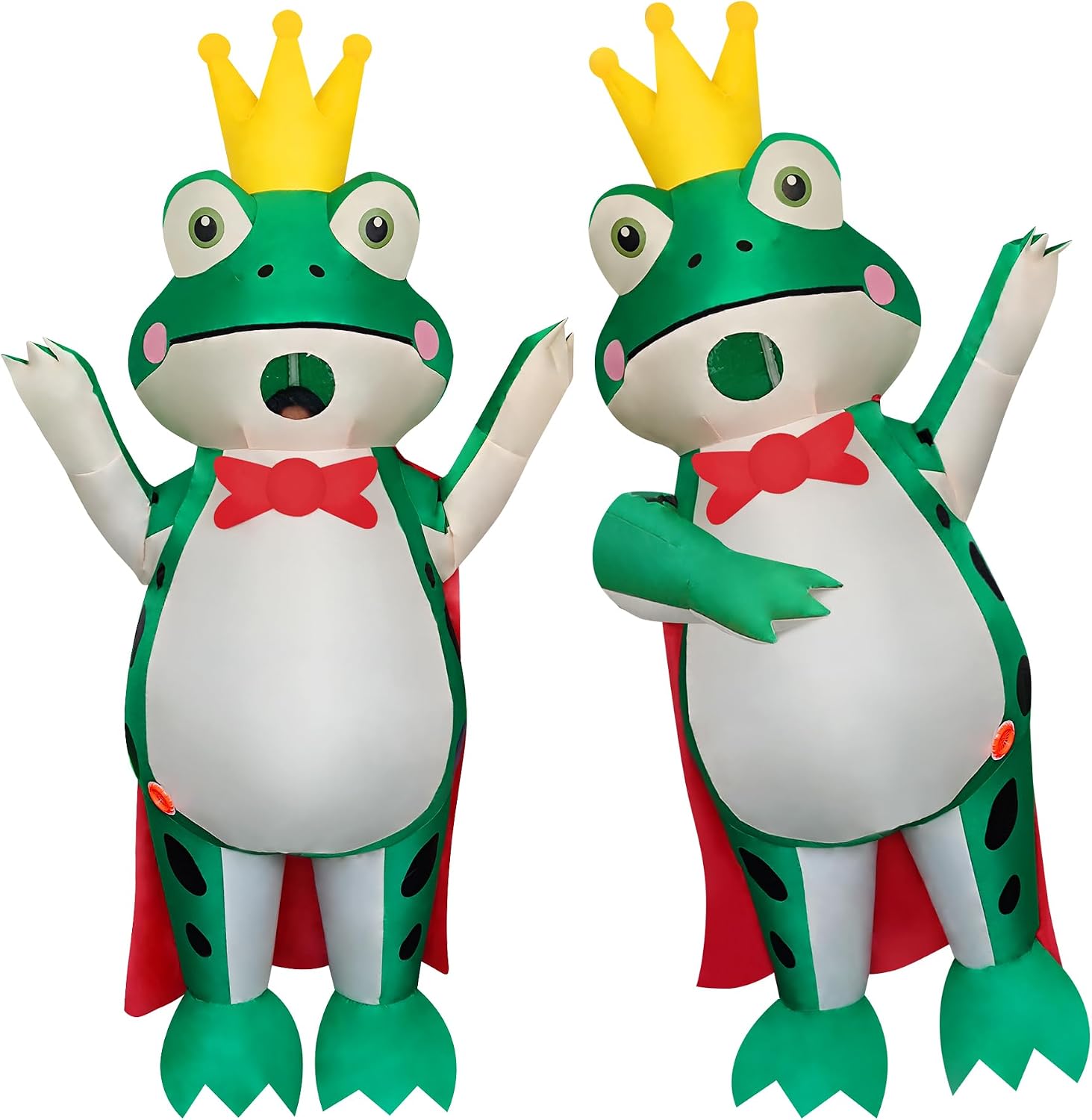 Frog Prince Inflatable Costume Air Blow-up Suit Cosplay Costume for Adult/Halloween, Christmas, Easter, Birthday (Frog Prince)