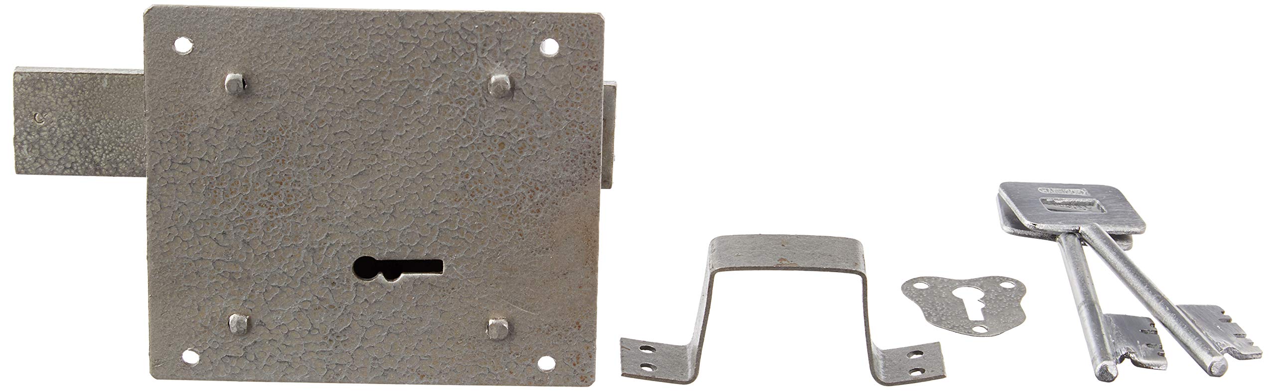 Harrison H-0176 Iron Three Lever Godown Lock Set (Silver) (B07HXH667J) Amazon Price History, Amazon Price Tracker