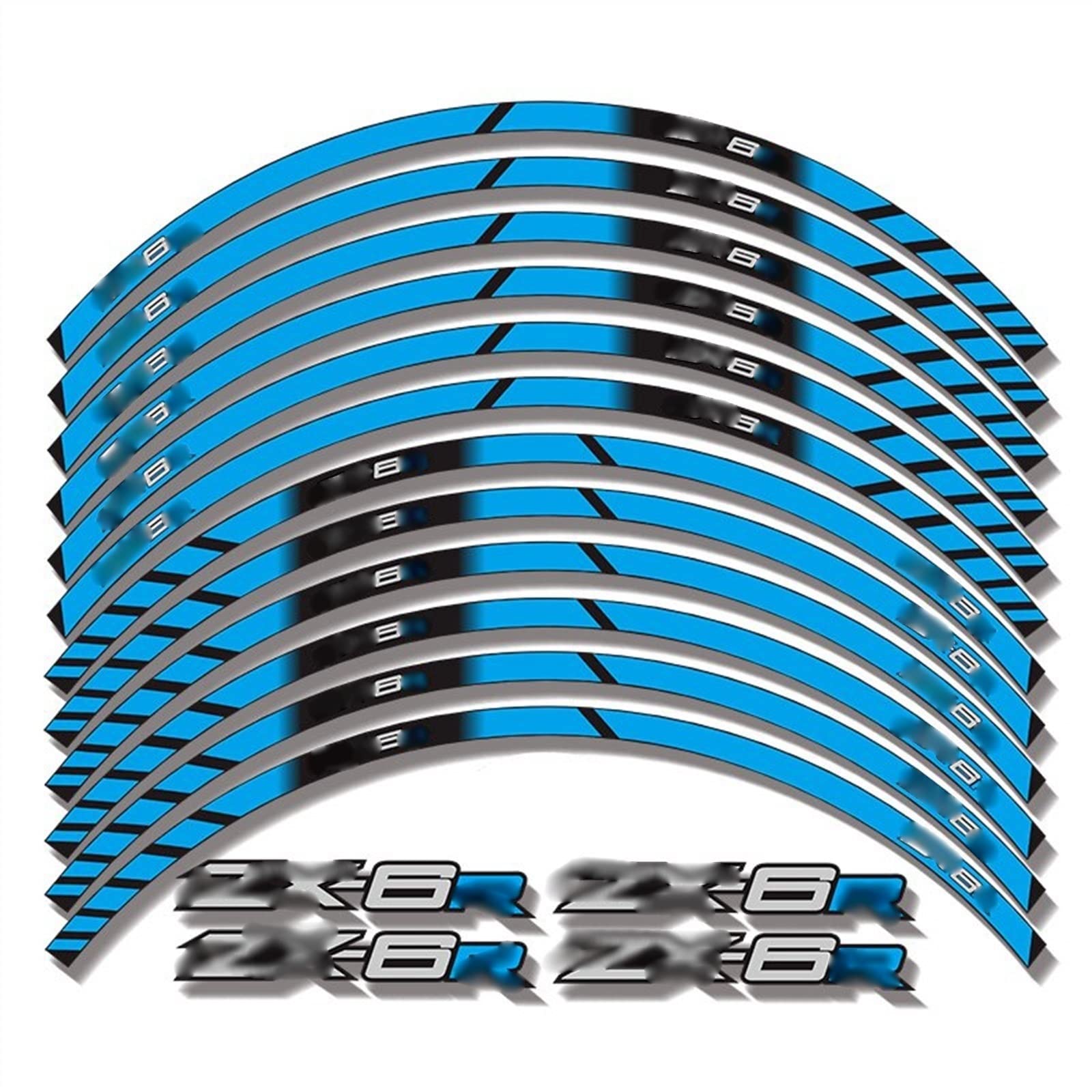 66.乗り物ストライプ 青＊さやたぐ カワサキ ZX-6R リムステッカー・リムストライプ | バイクパーツ