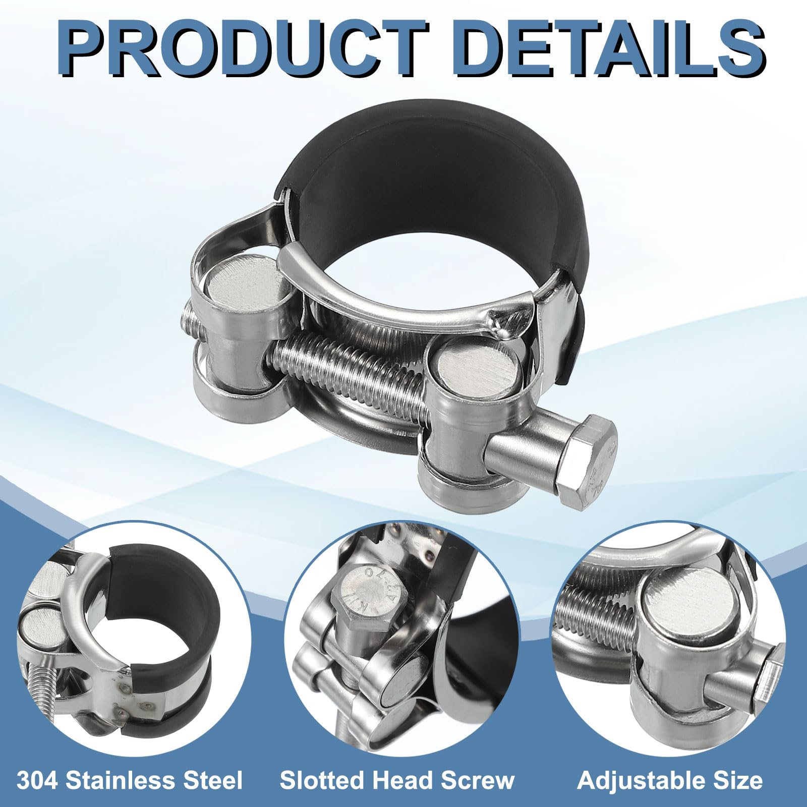 PATIKIL 29-31mm T-Bolt Hose Clamp - Image 3