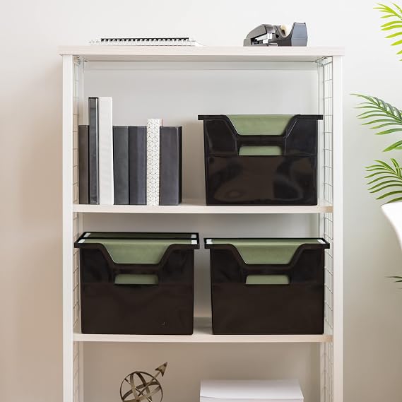 IRIS USA, Inc. Desktop File Box, Black, M