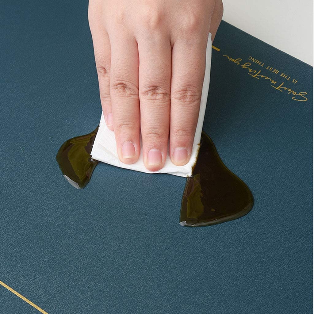 Platzdeckchen aus Leder, quadratisch, 6 Stück, achteckig, wasserdicht, ölbeständig, rutschfest, hitzebeständig, Unterlage für Küche, Esszimmer, Dekor, Schutz, Rot (rot)