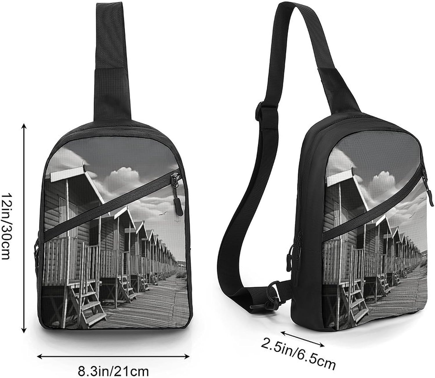 Beach Hut Crossbody Backpack Sling Bag