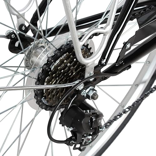 Vista 13 de Tracer Osaka - Bicicletas híbridas, marco de acero, Shimano Nexus Inter 3/7 velocidades, agarre marrón asiento marrón, bicicleta de carretera