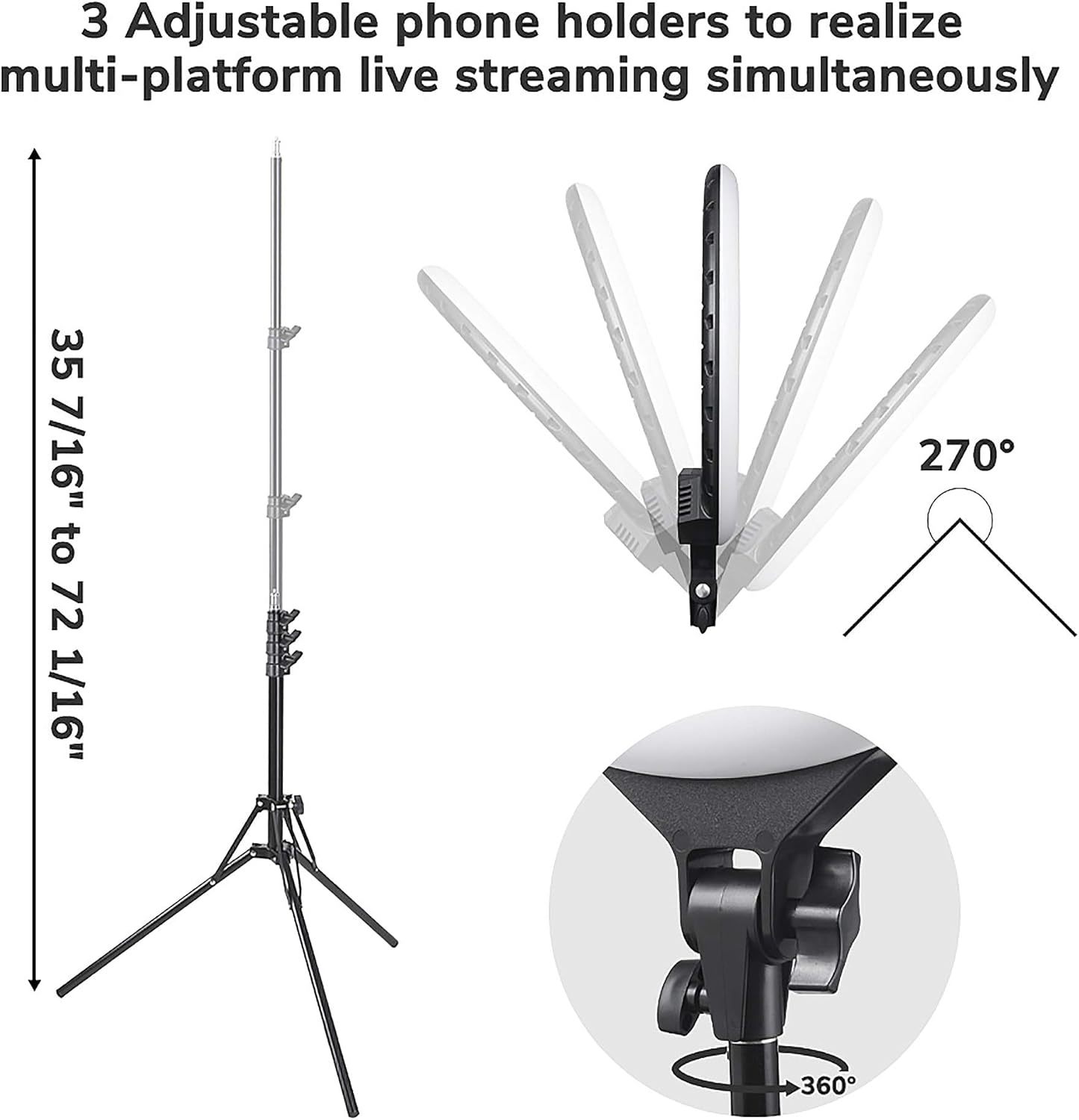 Limited Stock AW 17.3inch LED Ring Light Tripod Stand 3200-6500K 400pcs Lamp Beads with 3 Phone Holder Live Stream/Makeup/YouTube Video/TikTok Remote Control One-Day Sale: Up to 60% Off AW 17.3inch LED Ring Light Tripod Stand 3200-6500K 400pcs Lamp Beads with 3 Phone Holder Live Stream/Makeup/YouTube Video/TikTok Remote Control