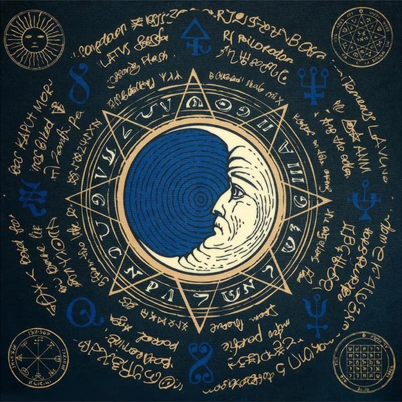 Astrology Tarots Table Altar Cloth Metaphysical Board Game Mat Pendulum Divinations Altar Tablecloth Board Game Card Pad Divinations Altar Cloth Astrology Tablecloth Board Game Table Cloth Mat Tarot