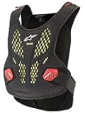 Alpinestars Sequence Chest Protector, Motorcycle Protection, Lightweight CE-Certified Body Armor, Soft Shell for High-Performance, XS/S, Black/White/Red