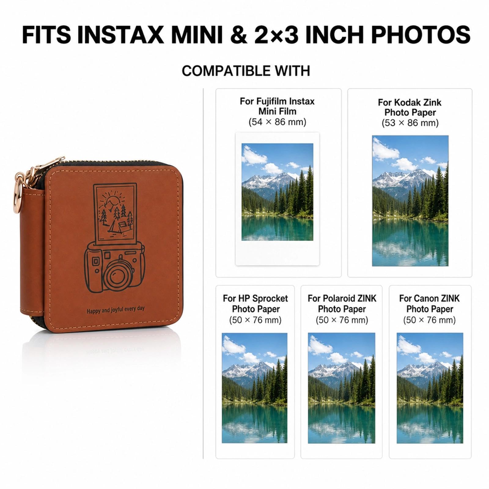 2-pakiety mini albumu fotograficznego z 50 kieszonkami, album na natychmiastowe zdjęcia i karty Kpop, pasuje do Fujifilm Instax Mini 12/11/9/8/25/70/90, Polaroid Snap/Z2300/Hi-Print, Kodak 2x3 cale