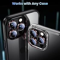 Vista 5 de Uyiton Protector de lente de cámara para iPhone 17 Pro Max/17 Pro/16 Pro Max/16 Pro/15 Pro Max/15 Pro/14 Pro Max/14 Pro - Cubierta de cámara