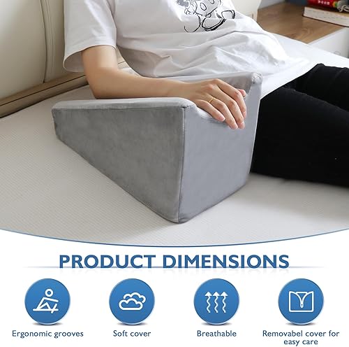 Miniatura 6 de Hossmily Almohada de elevación de brazo, almohada de elevación de cuña de brazo excelente, almohada ergonómica de apoyo para codo para dormir,
