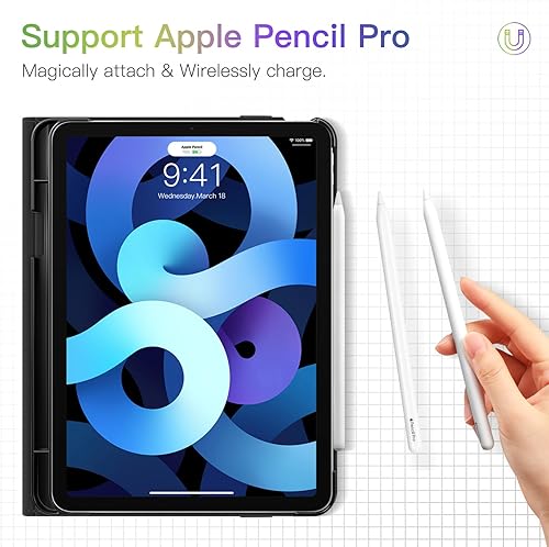 Miniatura 7 de Fintie - Funda para iPad Air 4 de 10.9 pulgadas 2020 con soporte para lápiz, multiángulo de visión Soporta lápiz de 2 generación de carga con
