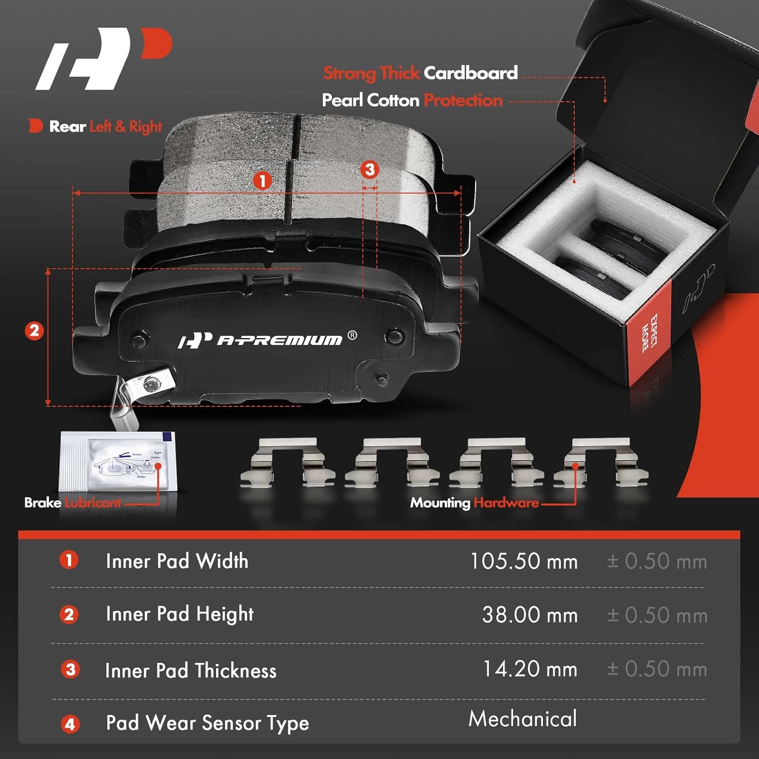 A-Premium Front and Rear Drilled and Slotted Disc Brake Rotors + Ceramic Pads Kit Compatible with Select Nissan Models - Maxima 2009-2014/2016-2017/2019, 12-PC Set