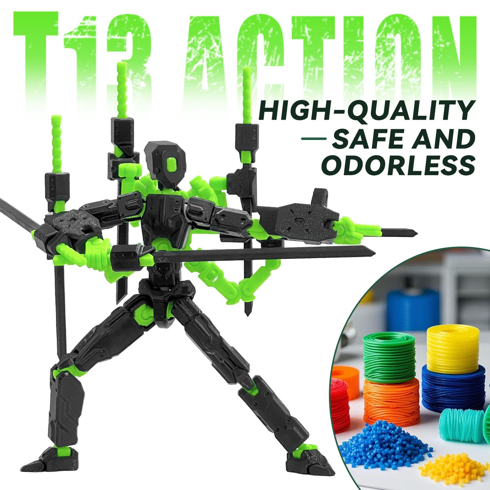 Amazon.com: 8 inch T Assembly Completed Action Figure, 3D Printed