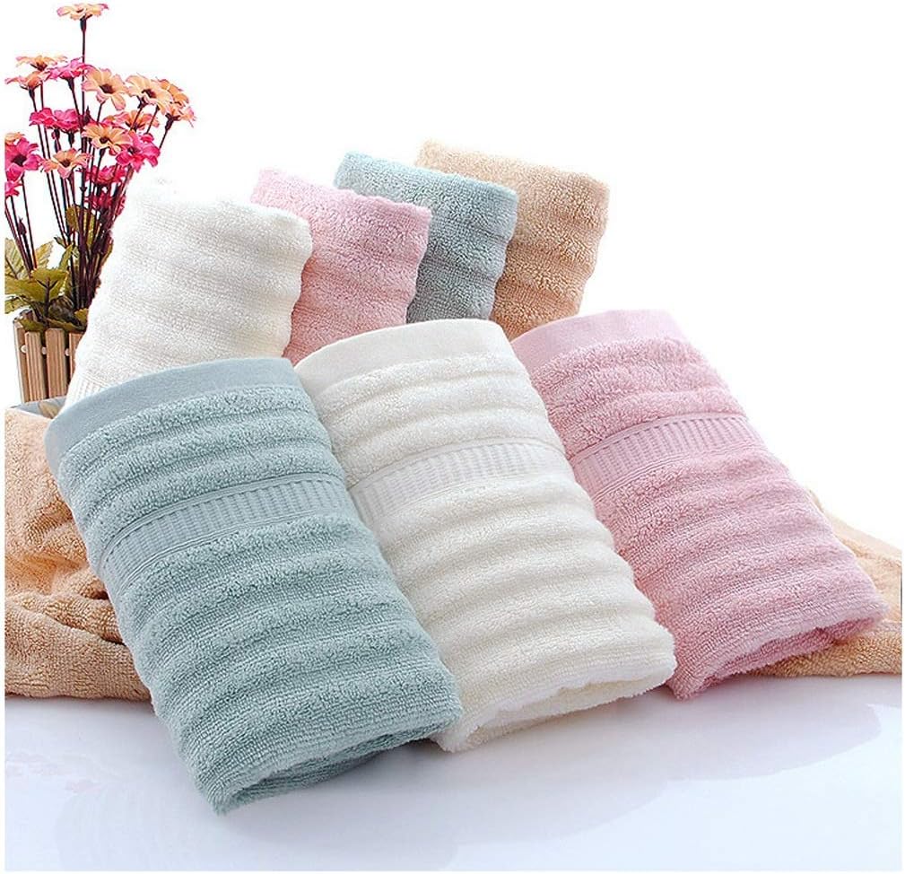 2 Pcs Cotton Solid Color Face Towel Fast Drying Travel Gym Camping Sports Soft Handchief Thick Toalha(OneColor)
