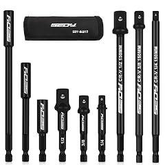 9-Piece Impact Socket Adapter Set 1 4 3 8 1 2 Driver Socket Adapter Power Drill Bit Extension